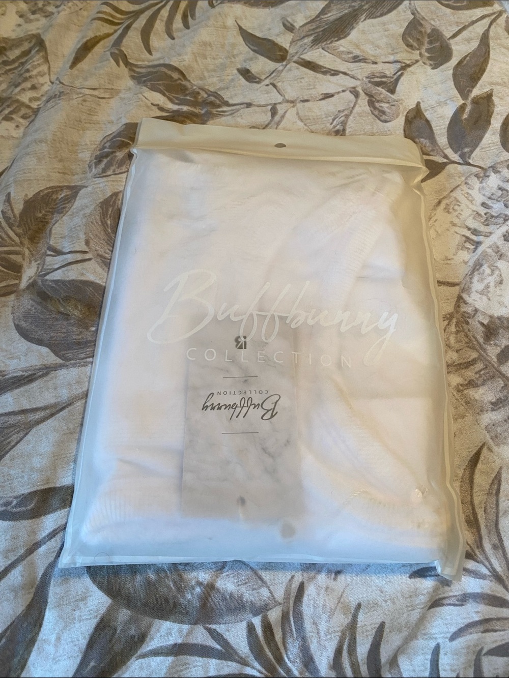 White Ribbed Racerback Crop Tank - Picture 2 of 4
